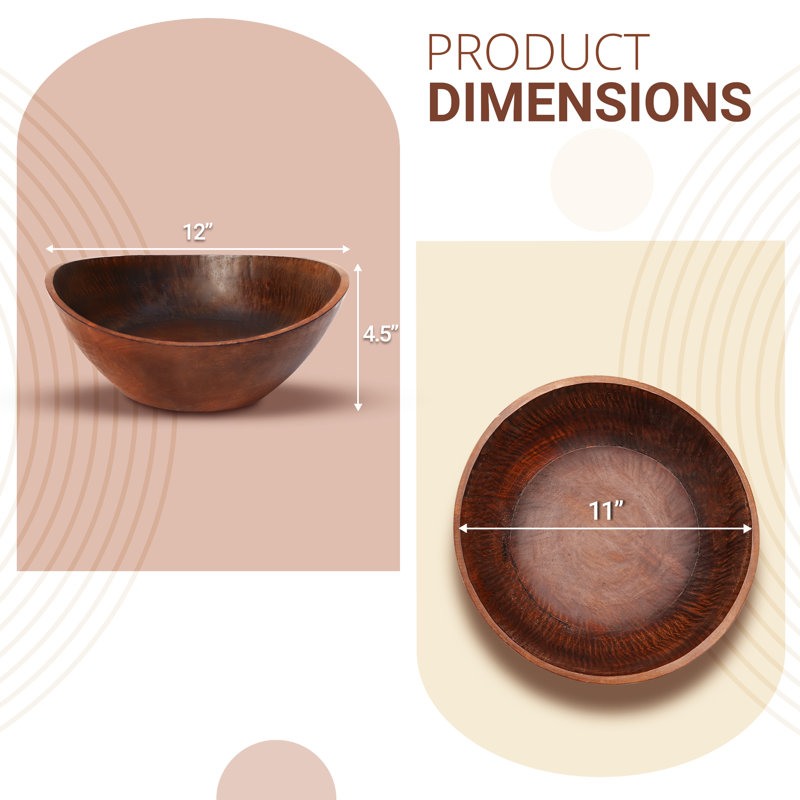 Bol décoratif en bois Curvey / Wavy