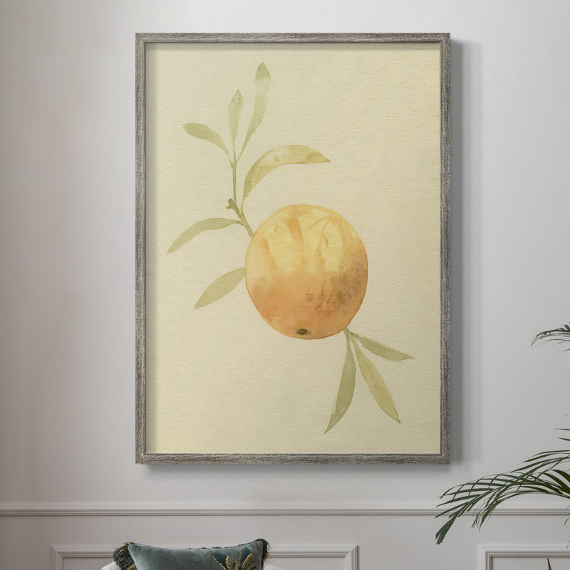 «Dappled Oranges IV», reproduction encadrée - bois massif, H 21 po x l 17 po