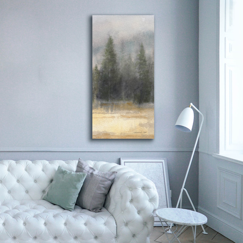 «Misty Pines Panel 2» par Danhui Nai, art mural sur toile