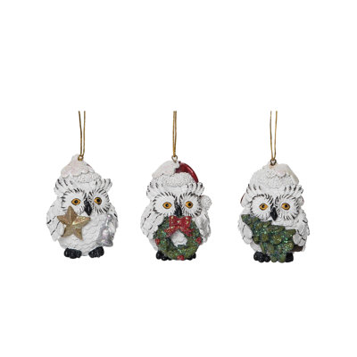 3.25'' Polyresin Christmas Hanging Figurine Ornament