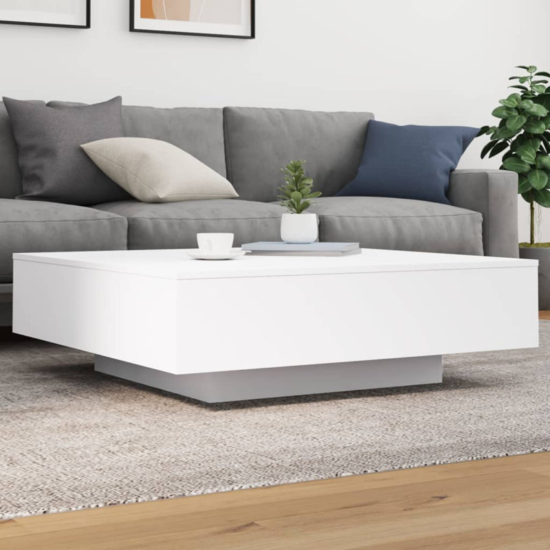 Table basse Jeetu, H 12,2 po x L 39,4 po x l 39,4 po, Blanc