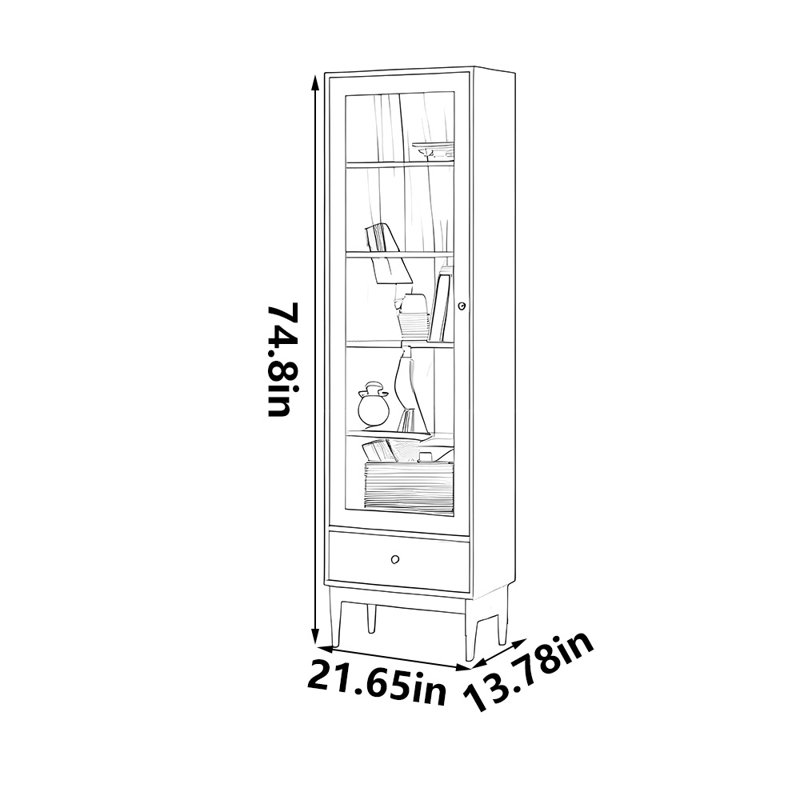 Modern simple small bookcase