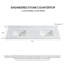 Comptoir de meuble-lavabo double 73 po avec lavabo et 3 trous de robinet Jaen-92398382
