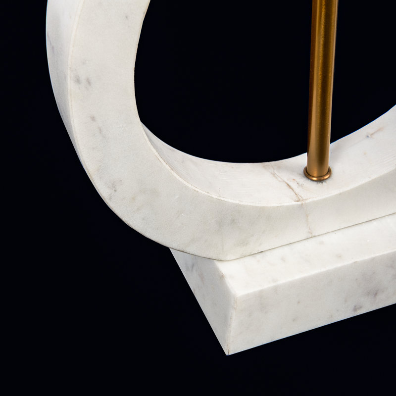 Traditional Open Circle Marble Table Lamp
