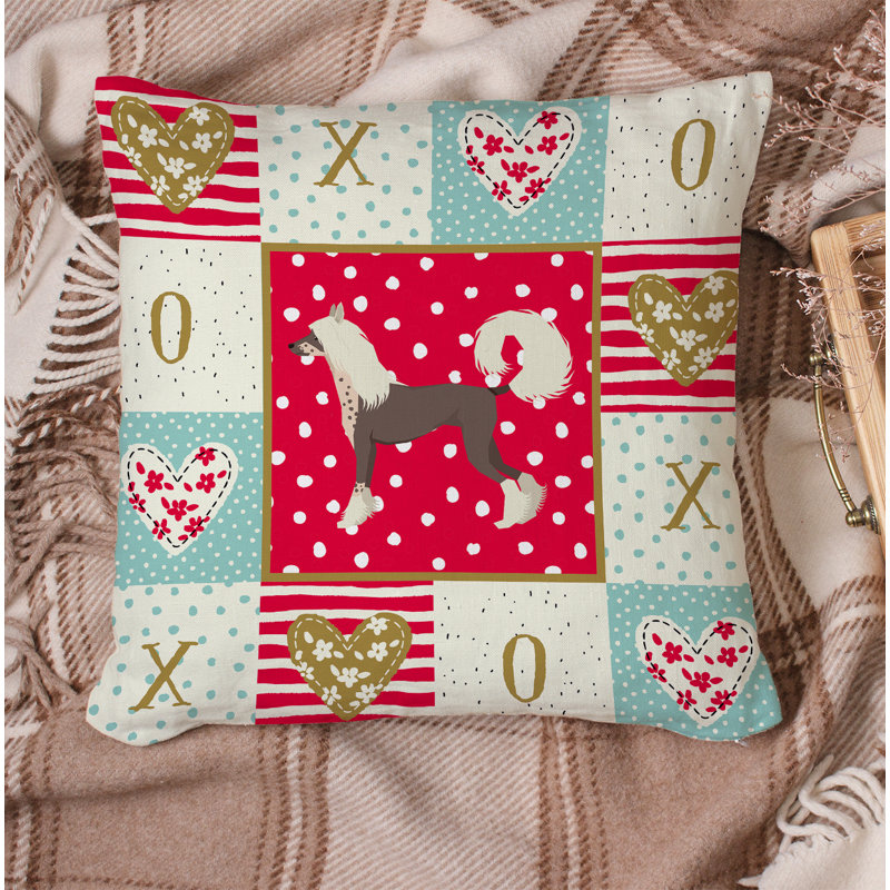 Housse et insert de coussin extérieur Dalmatian Love, Chien chinois à crête