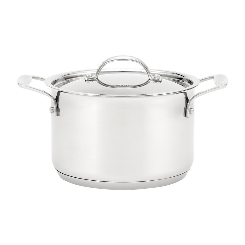 Stellar Profile Stainless Steel (18/10) Round Dutch Oven, 2.3L