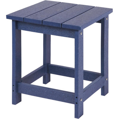 Adirondack Square Outdoor Side Table  Pool Composite Patio Table HDPE End Tables For Backyard Pool Indoor Companion  Easy Maintenance & Weather Resistant