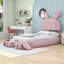 Lit plateforme tapissier avec DEL et 2 tabourets de rangement-888839848-888839854