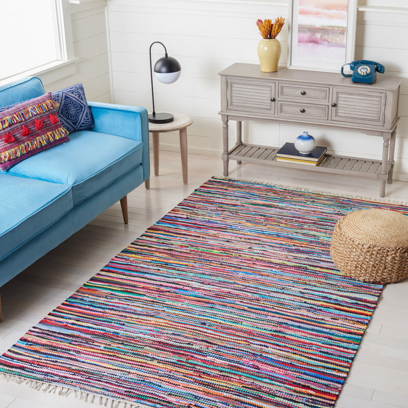 Samaniego Abstract Handmade Flatweave Area Rug, Rectangle 8' x 10'