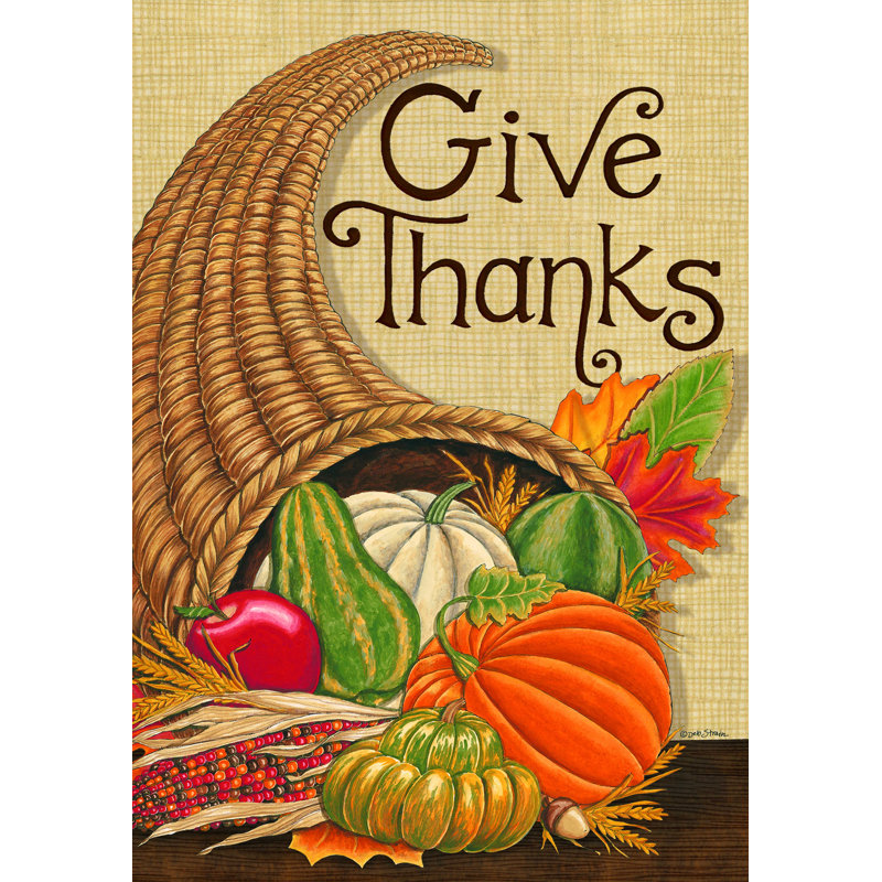 " Give Thanks Cornucopia ", 24" H x 18" W  