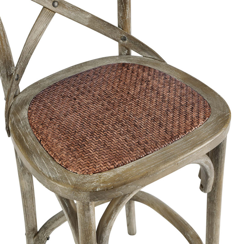 Modway Gear Stool, Bar Stool (30" Seat Height), Gray