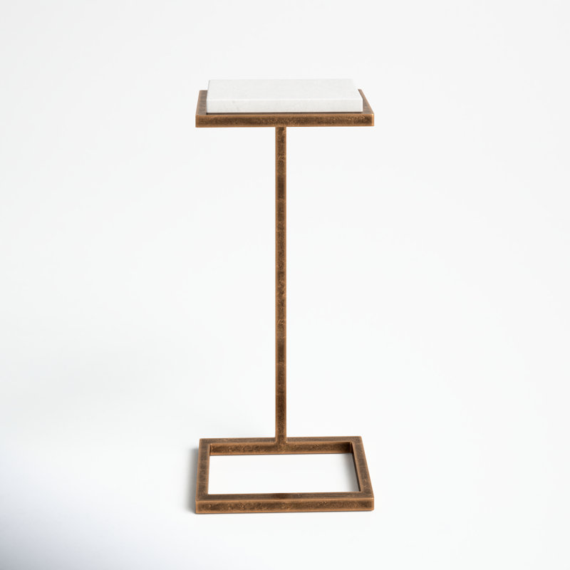 Richwood Marble Top End Table, White