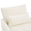 Canapé rembourré 3 places avec coussin double couche et poches de rangement latérales-2092607118