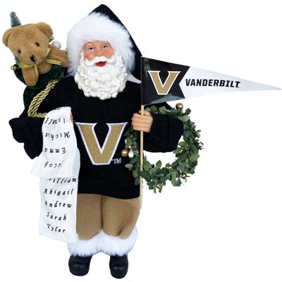 NCAA 12" College Spirit Proud Santa