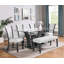 Chaise de salle à manger rembourrée 2 pièces Glam