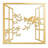 Bird Silhouette on Branch Modern Abstract Wall Accent Sculpture Hanging Decoration Metal Wall Decor-124837930-124837931