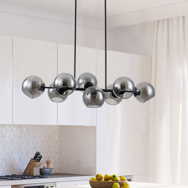 8-Smoke gray dimmable glass pendant light