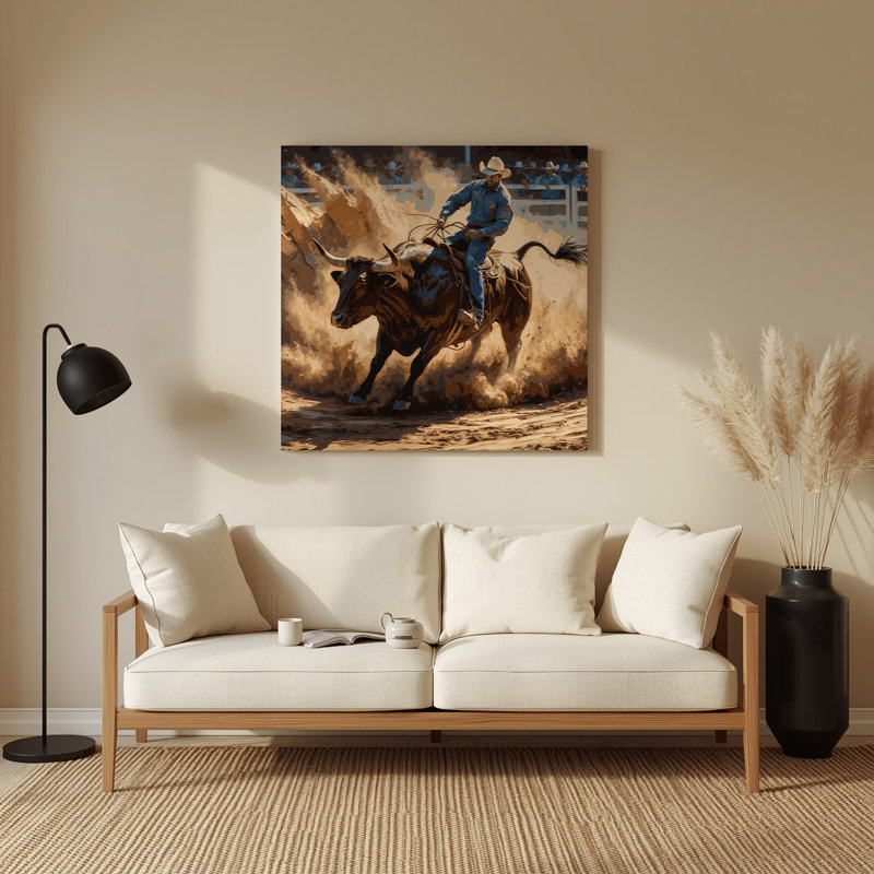 Sports Rodeo Brown Metal Wall Art