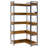 5 Tier Reversible Corner Bookshelf with 4 Hooks