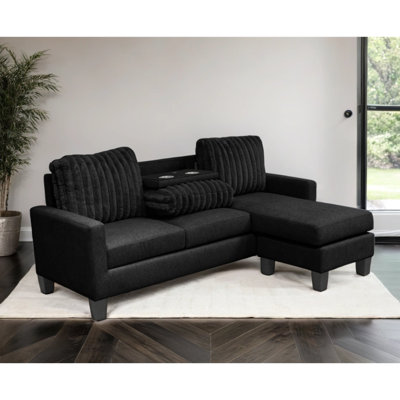 Neymar Black Reversible Sectional