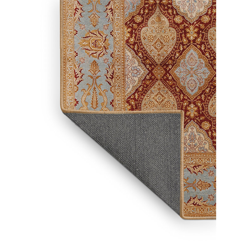 Tapis beige / rouge / bleu clair Skogh Southwestern, Rectangle 8 pi x 12 pi