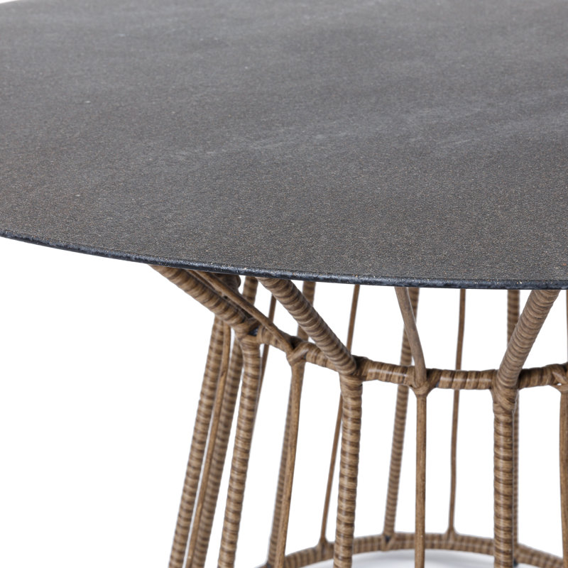 Wrexham Round Metal Outdoor Dining Table , 110cm W 110cm D
