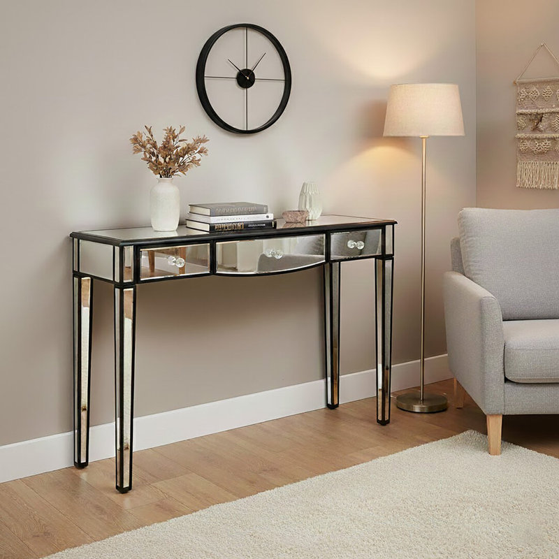 120cm Glass Top Console Table