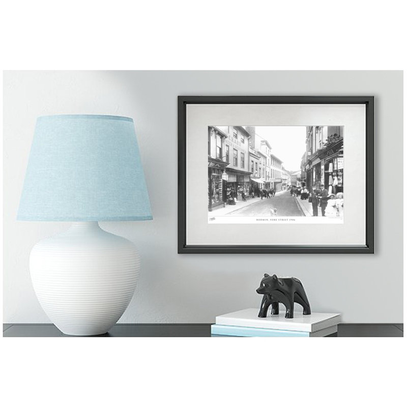 Bodmin, Fore Street 1906 - Single Picture Frame Print on Wood, 40cm H x 50cm W x 2.3cm D