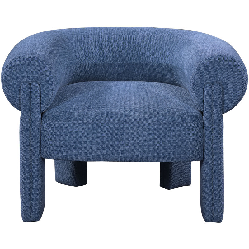 Stefano 36'' Wide Armchair, Navy Fabric