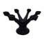 Metal, 13"D, Hands Holding Taper Candelabra, Black