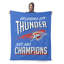 NBA Oklahoma City Thunder Champs - jeté en soie Net Gain Touch - 50 x 60 pouces-114762579