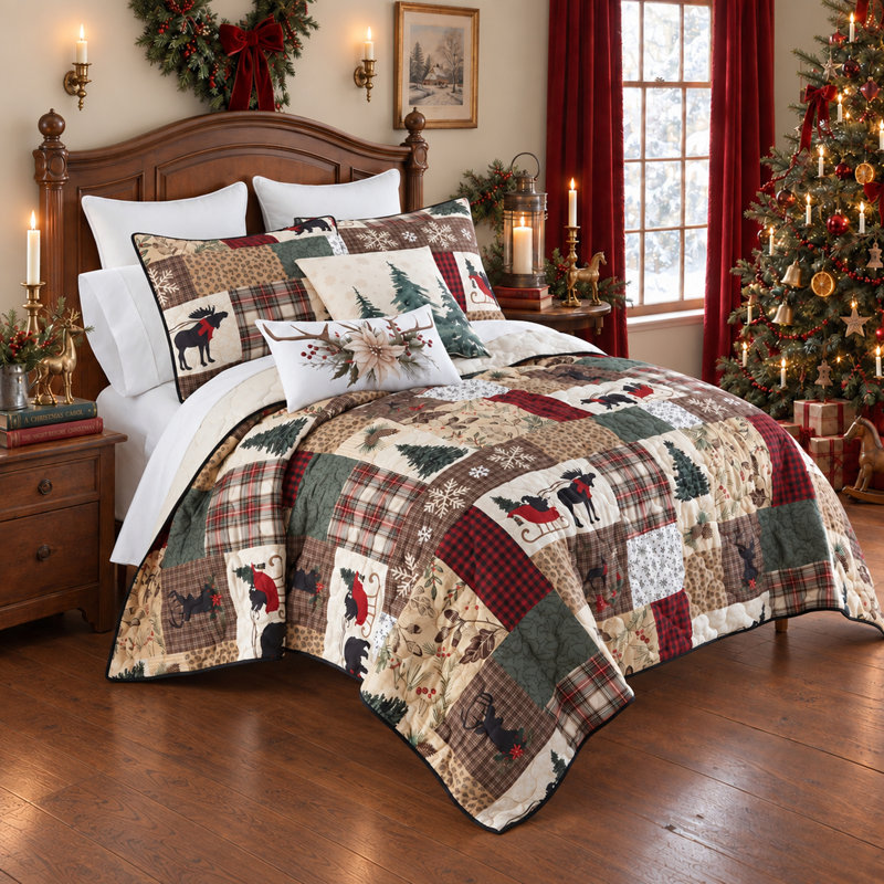 Ensemble de courtepointe «Your Lifestyle» par Donna Sharp Dashing, Courtepointe de grande taille et 2 taies décorati