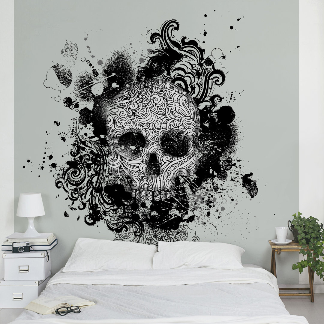 Skull 2.4m x 2.4m Textured Matte Peel & Stick Wall Mural