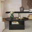 Table basse, table basse en forme de nuage avec tiroirs et compartiments de rangement.-1224381987