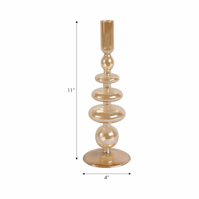 Candlestick Candle Holder, Gold