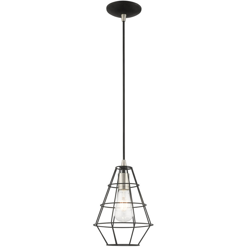Luminaire suspendu sphère 1 lumière, Noir, Noir