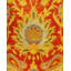 Tapis rouge / jaune en laine noué à la main de conception unique 6 pi 2 po x 8 pi 5 po Ulberto Mogul