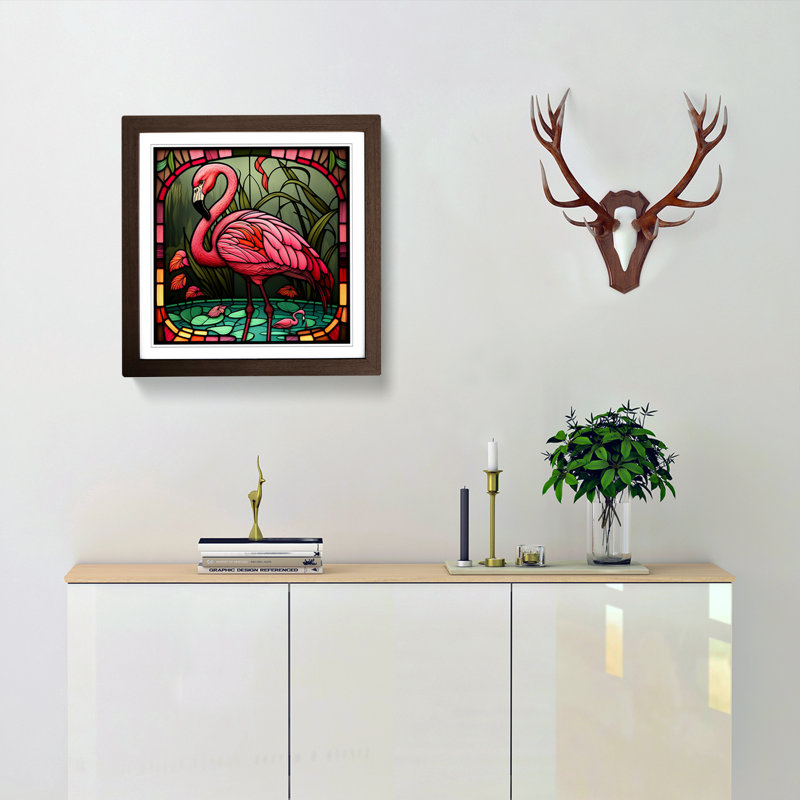 Single Picture Frame Print on Wood, Walnut