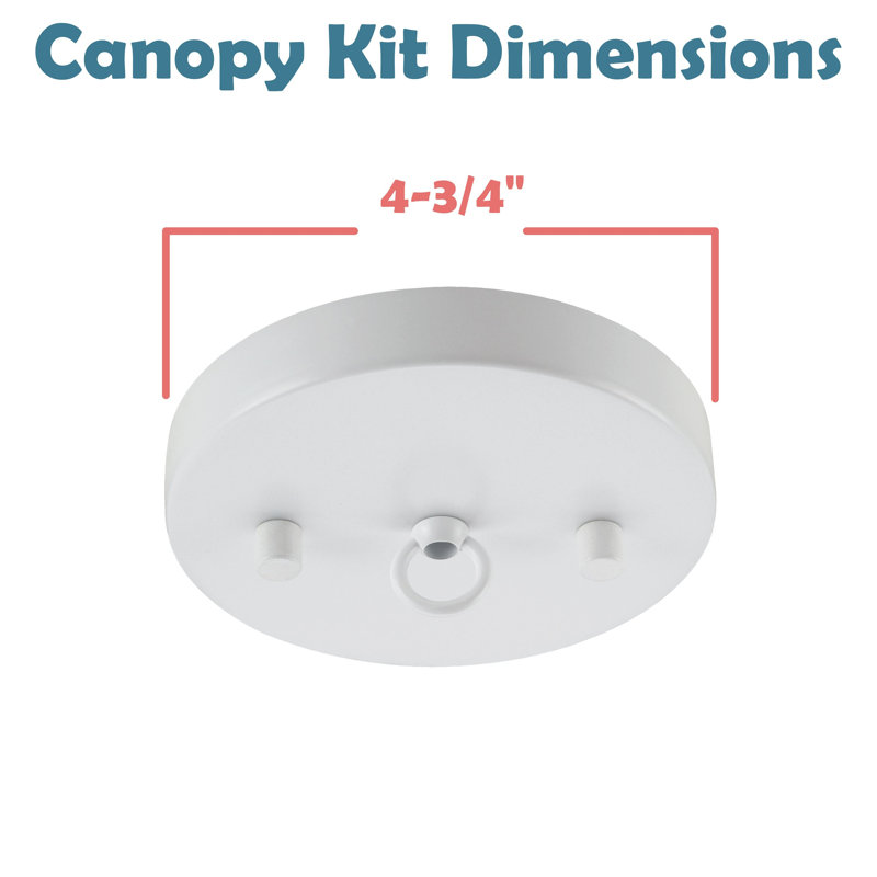 Matte White Brushed Nickel Chandelier Fixture Canopy Kit