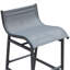 Ensemble de bistro 3 pièces pour 2 personnes, table de pub ronde avec 2 chaises de bar au design confortable et robuste, gris anthracite