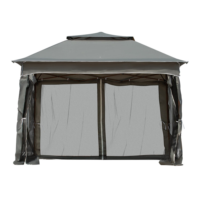 Abri de jardin escamotable extérieur gris foncé Outsunny