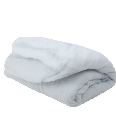 Solid White Artificial Soft Snow Christmas Craft Blanket - 3.75' x 8.25'