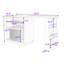 Buffet extensible avec portes coulissantes en acrylique et tablettes de rangement-129514918