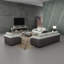 Noir 3 - Piece Living Room Set-268677421