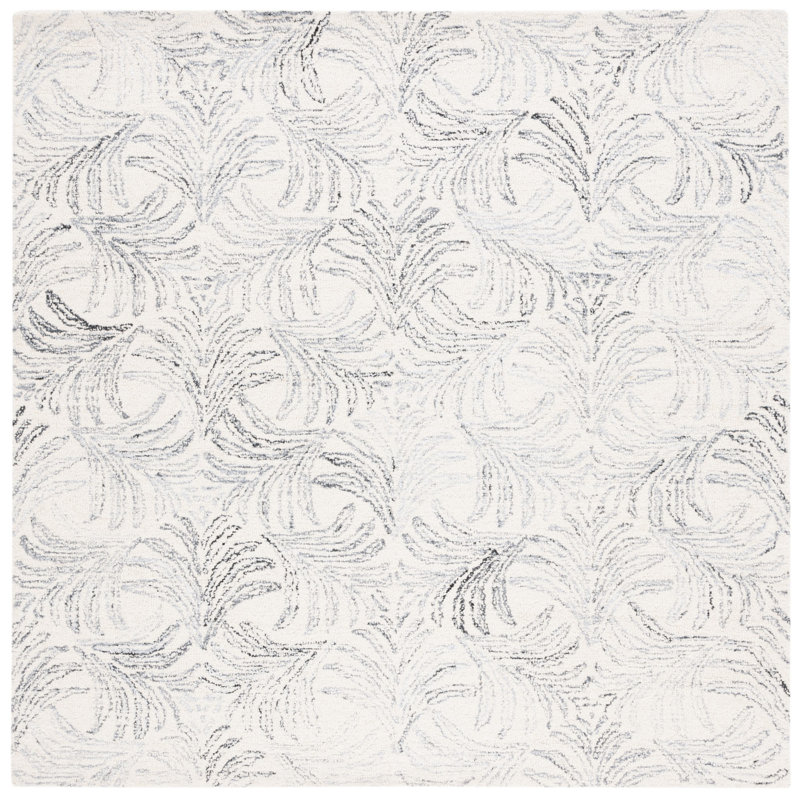 Jardin Hand Tufted Performance Floral Rug, Square 6'