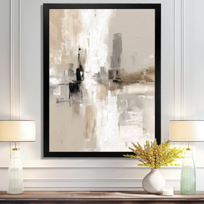 Brown And Black Brushstroke Abstract Painting - Cubism Canvas Prints, Brown Abstract Wall Art