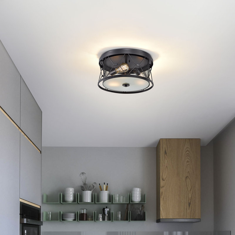 Plafonnier encastré 3 lumières 16 po