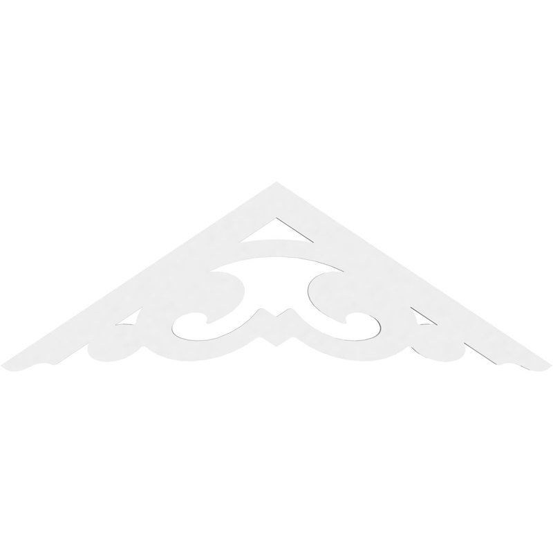 Preston Architectural Grade PVC Gable, 12" H x 36" W x 1" D, 8/12