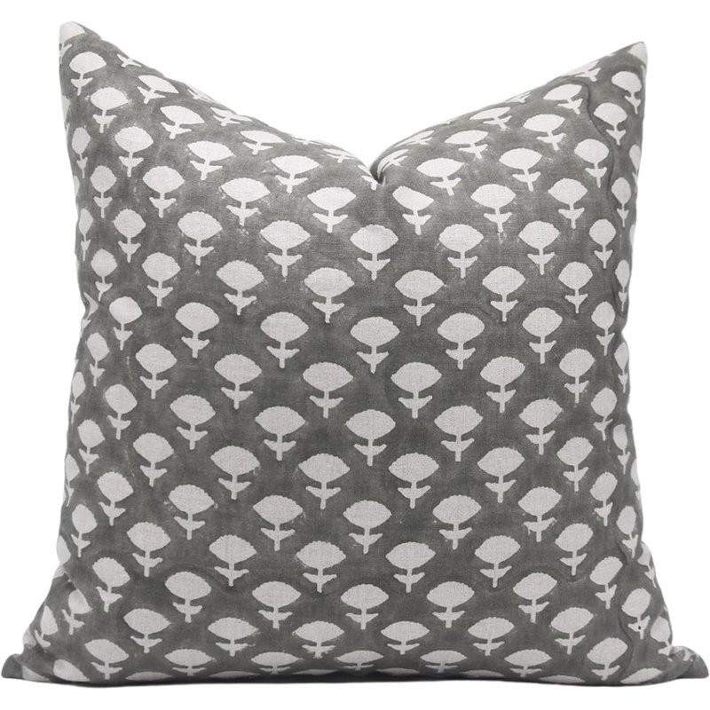 Housse de coussin intérieur / extérieur Floral Linen, 14 po x 20 po