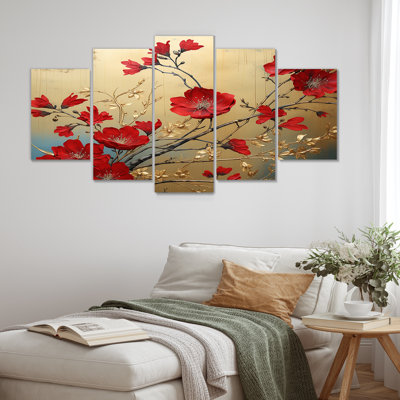 Emerick - Daisy Wall Art Canvas 5 Piece